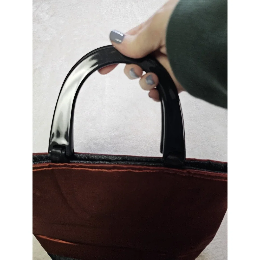 Holly-Go-Lightly Red Satin Evening Bag With Acrylic‎ Handles